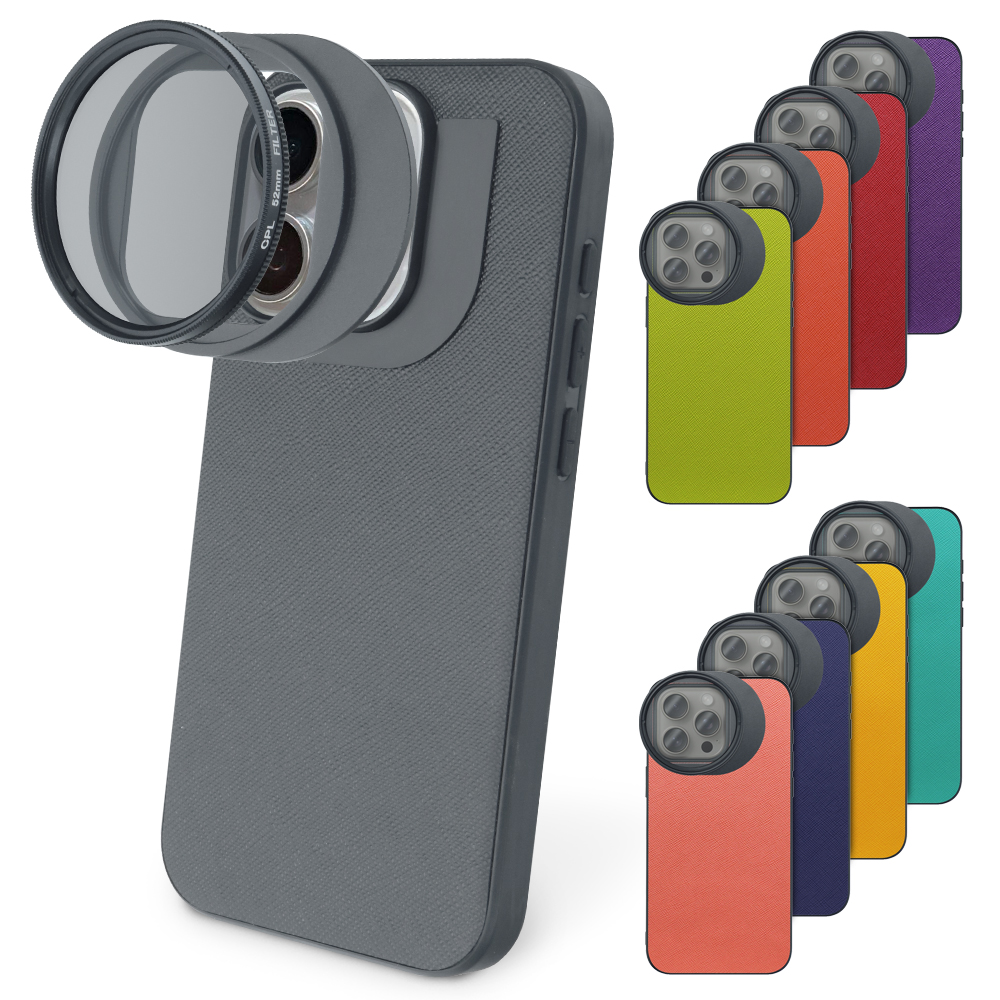 LOOF iPhone 16 Pro Max 専用 カメラレンズフィルター対応ケース [端末保護ケース＆PLフィルター付属 / 52mm規格対応]