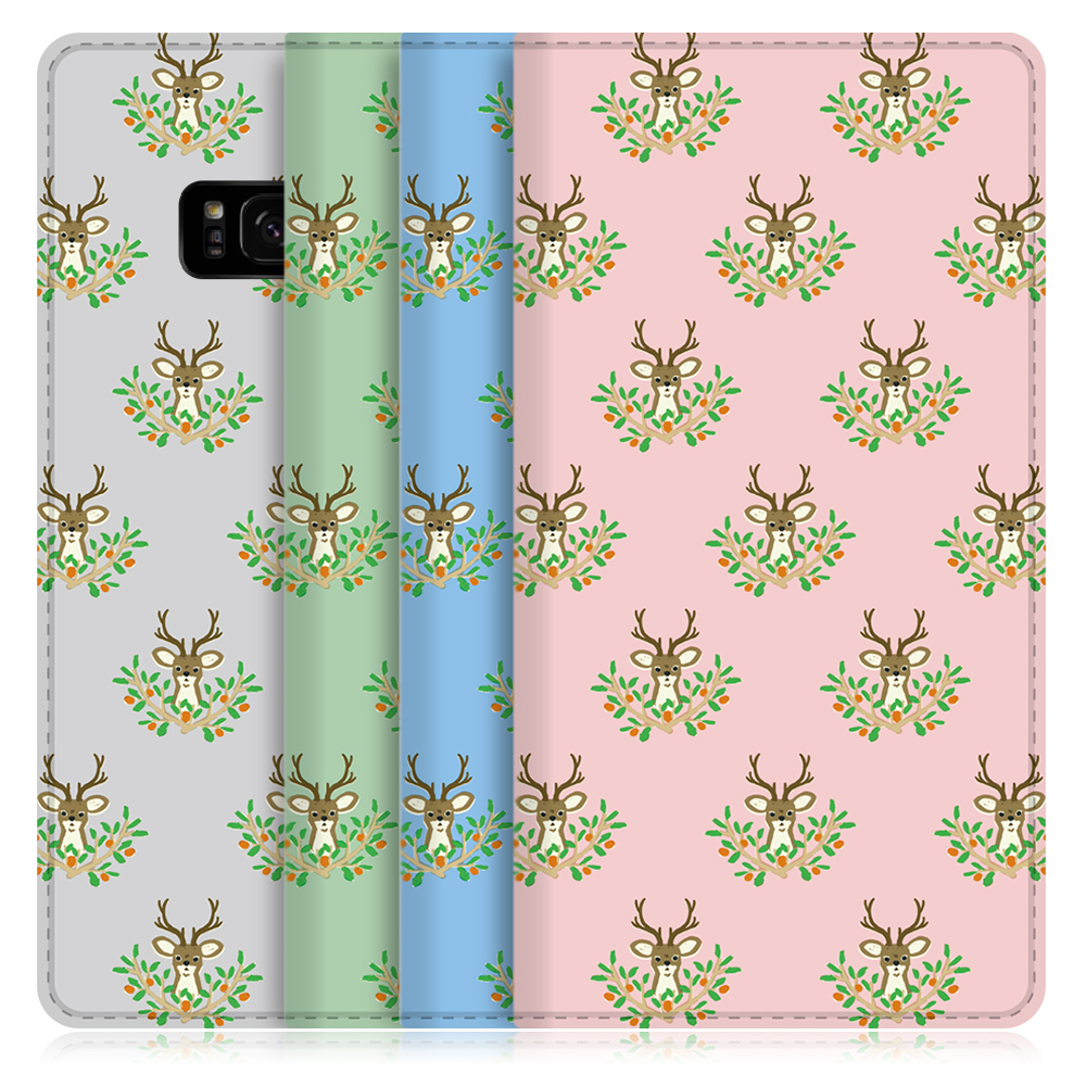 LOOF ANLOOF Galaxy S8 (docomo:SC-02J au:SCV36)用  高品質 手帳型ケース カード収納付き ベルトなし [-Hello Deer-]