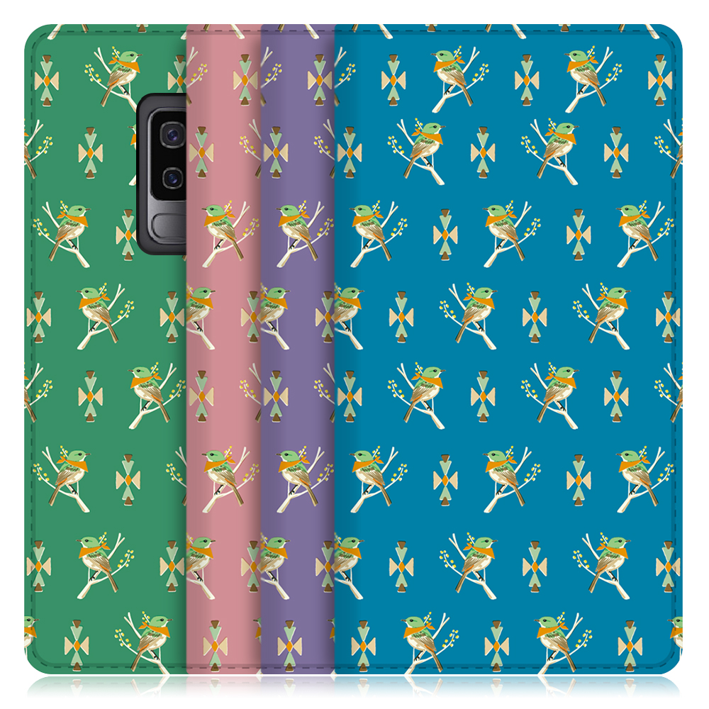 LOOF ANLOOF Galaxy S9+ (docomo:SC-03K au:SCV39)用 高品質 手帳型ケース カード収納付き ベルトなし [-Young Bird-]