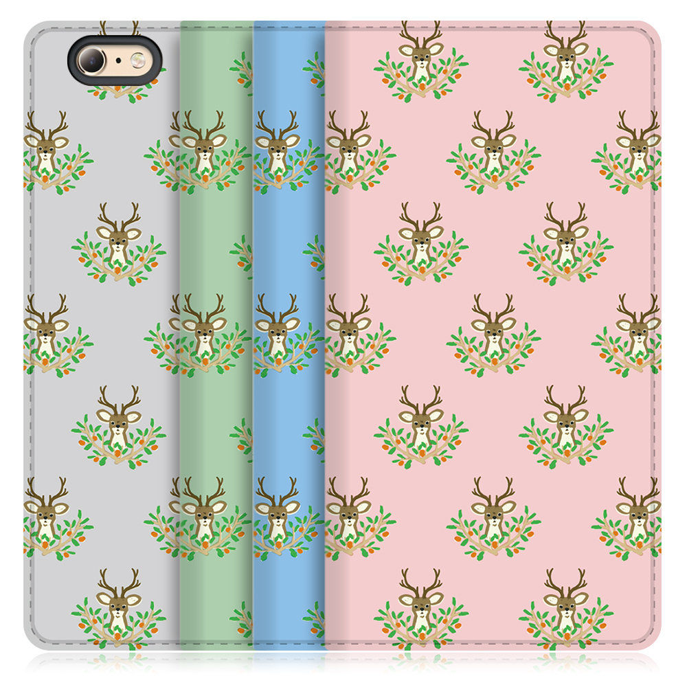 LOOF ANLOOF iPhone 6 / 6s 用 高品質 手帳型ケース カード収納付き ベルトなし [-Hello Deer-]