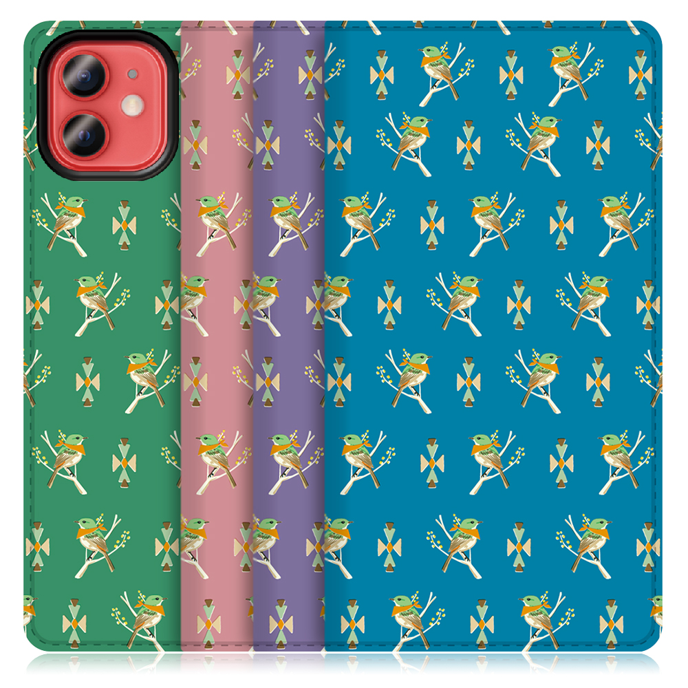LOOF ANLOOF iPhone 12 mini 用 高品質 手帳型ケース カード収納付き ベルトなし [-Young Bird-]