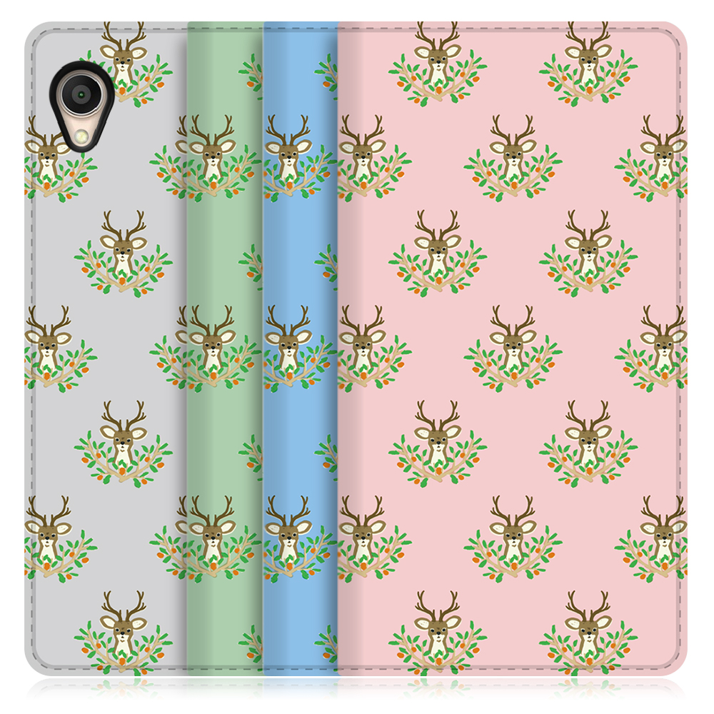 LOOF ANLOOF ZenFone Live (L1) / ZA550KL用  高品質 手帳型ケース カード収納付き ベルトなし [-Hello Deer-]