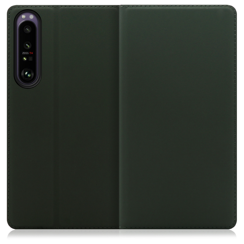 LOOF SKIN SLIM Xperia 1 III / SO-51B / SOG03 用 [エバーグリーン] 薄い 軽量 手帳型ケース 軽い スマホカバーカード収納 幅広ポケット ベルトなし