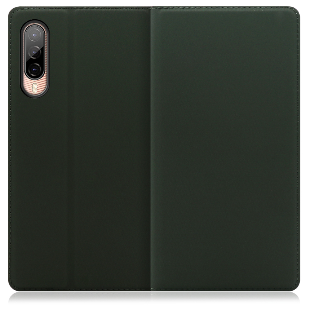 LOOF Skin slim Series HTC Desire 22 pro 用 [エバーグリーン] 薄い 軽量 手帳型ケース カード収納 幅広ポケット ベルトなし