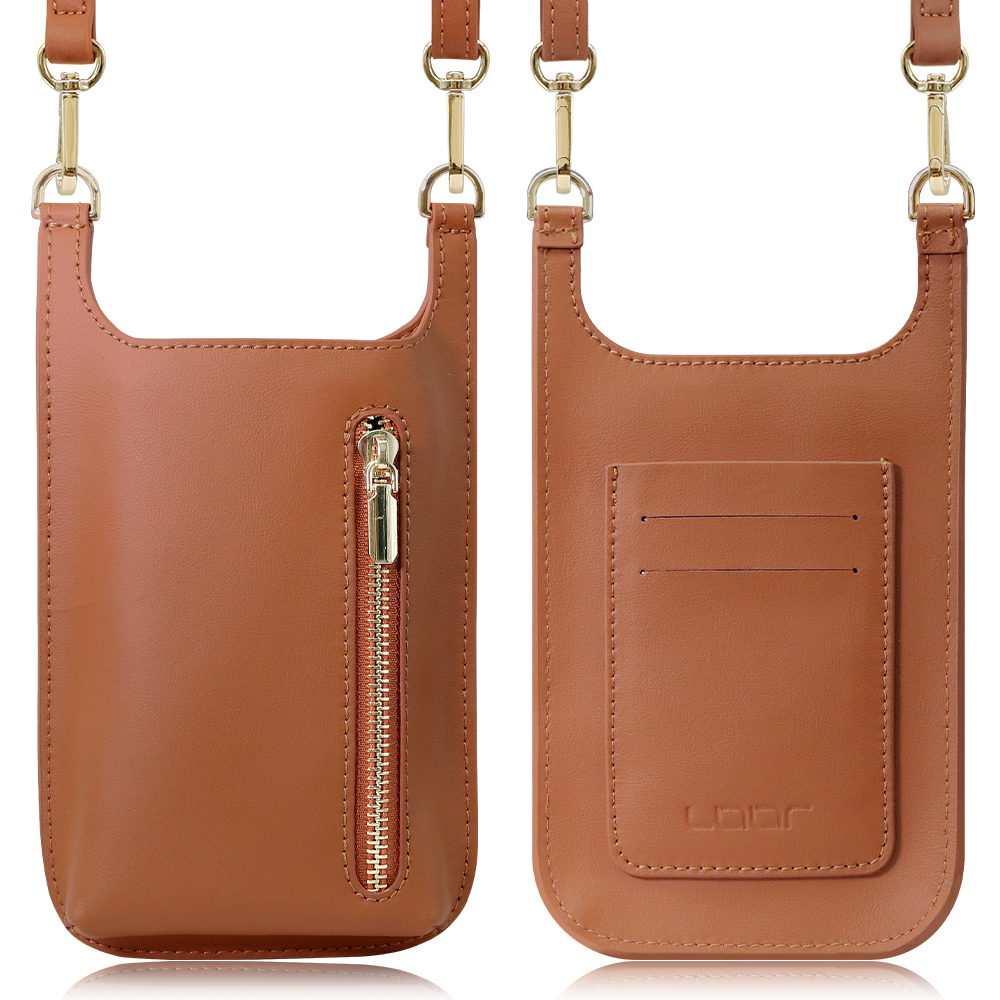 Looco Official Shop Loof 本革 スマホ ポーチ テラコッタ スマホショルダー ストラップ 付き 多機種対応 レディース 縦 縦型 軽い カード 財布 鍵 革