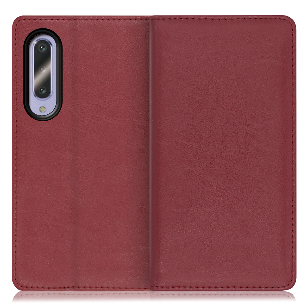 LOOF Royale AQUOS zero5G Basic [ワインレッド] 手帳型 ケース カバー スマホケース 財布型 ブック型 大容量 カード収納 スタンド ベルトなし スマホカバー 本革 高品質 パス入れ カード入れ ストラップ ホール