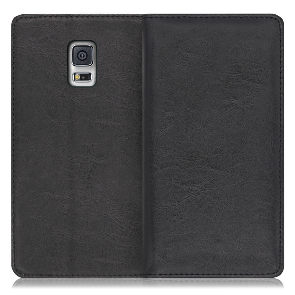 LOOF Royale Galaxy S5 / SC-04F [ブラック] 手帳型 ケース カバー スマホケース 財布型 ブック型 大容量 カード収納 スタンド ベルトなし スマホカバー 本革 高品質 パス入れ カード入れ ストラップ ホール