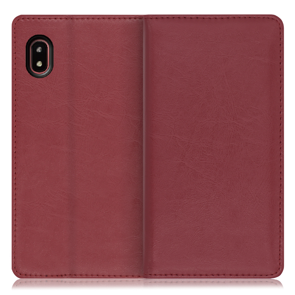 LOOF Royale Galaxy A21 / SC-42A [ワインレッド] 手帳型 ケース カバー スマホケース 財布型 ブック型 大容量 カード収納 スタンド ベルトなし スマホカバー 本革 高品質 パス入れ カード入れ ストラップ ホール