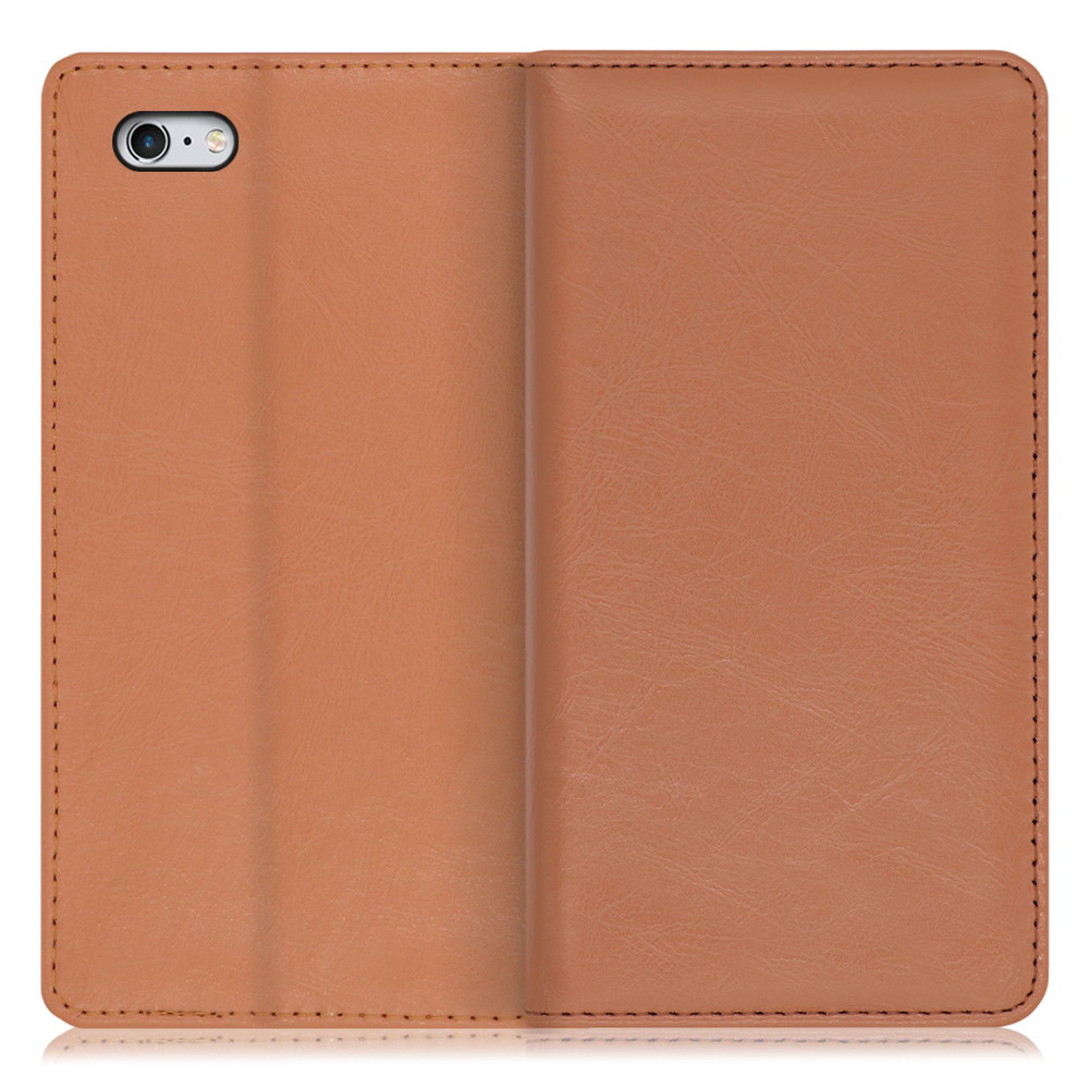 LOOF Royale iPhone 6 Plus / 6s Plus [ブラウン] 手帳型 ケース カバー スマホケース 財布型 ブック型 大容量 カード収納 スタンド ベルトなし スマホカバー 本革 高品質 パス入れ カード入れ ストラップ ホール