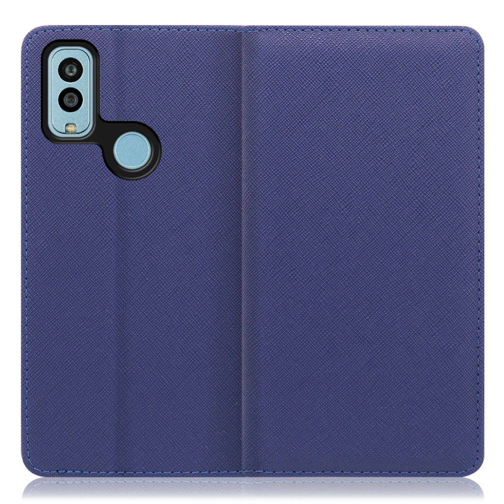 LOOF CASUAL  Android One S9 / DIGNO SANGA edition / S9-KC / KC-S304 用 [ネイビー] シンプル 手帳型ケース カード収納 幅広ポケット ベルトなし