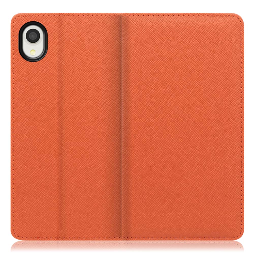 LOOF Casual Series Galaxy A22 5G [オレンジ] シンプル 手帳型ケース カード収納 幅広ポケット 傷に強い ベルトなし