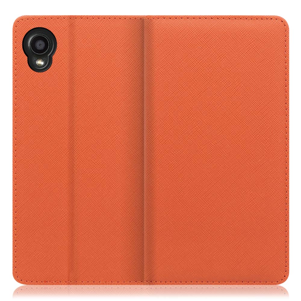 LOOF Casual Series DIGNO BX2 [オレンジ] シンプル 手帳型ケース カード収納 幅広ポケット 傷に強い ベルトなし