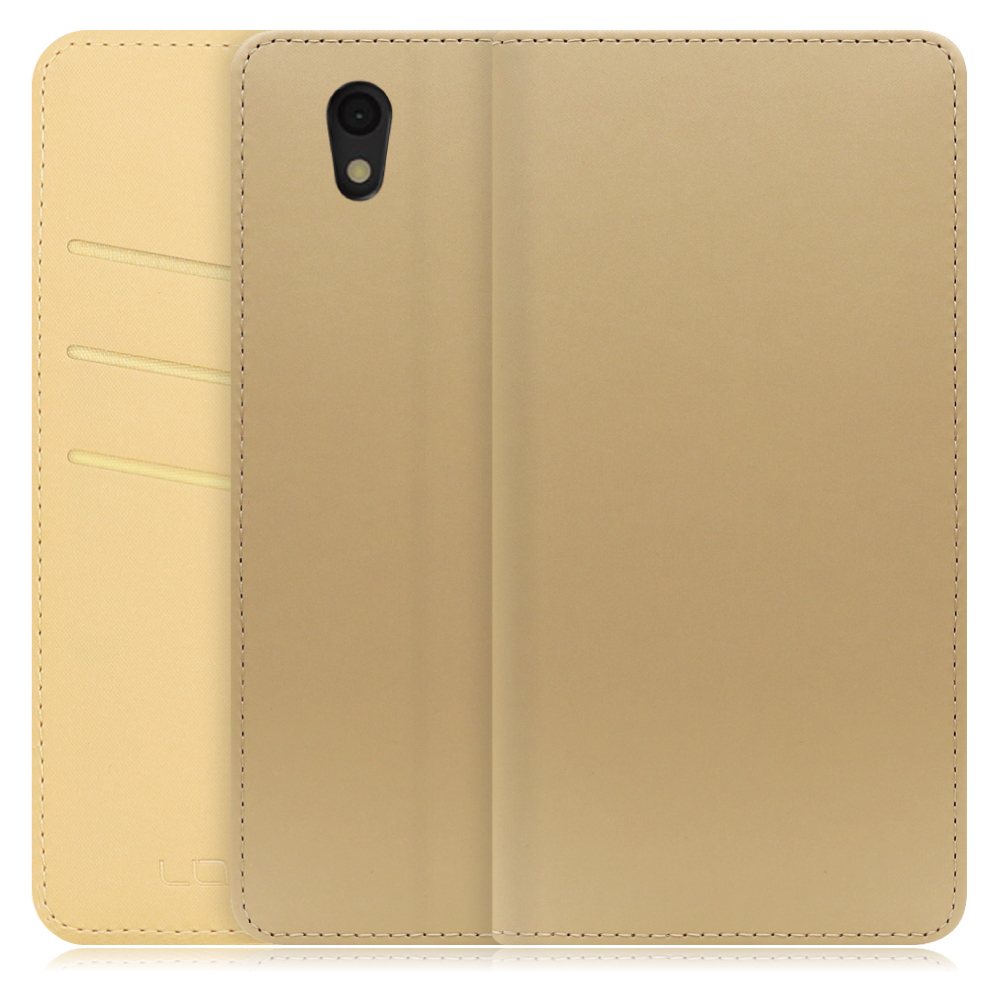 LOOF SKIN Series Android One S3 用  [ゴールド] ケース カバー 手帳型ケース スマホケース ブック型 手帳型カバー カードポケット カード収納