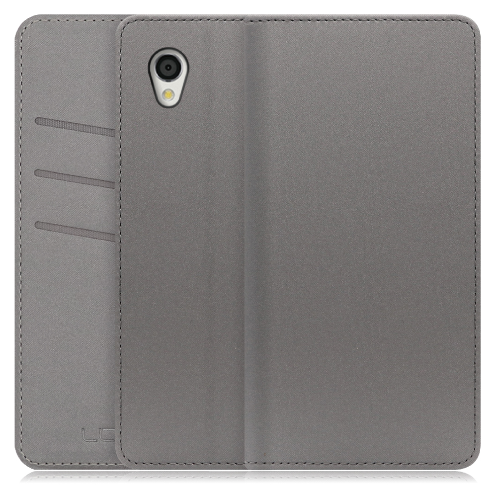 LOOF SKIN Series Android One S5 用  [グレー] ケース カバー 手帳型ケース スマホケース ブック型 手帳型カバー カードポケット カード収納