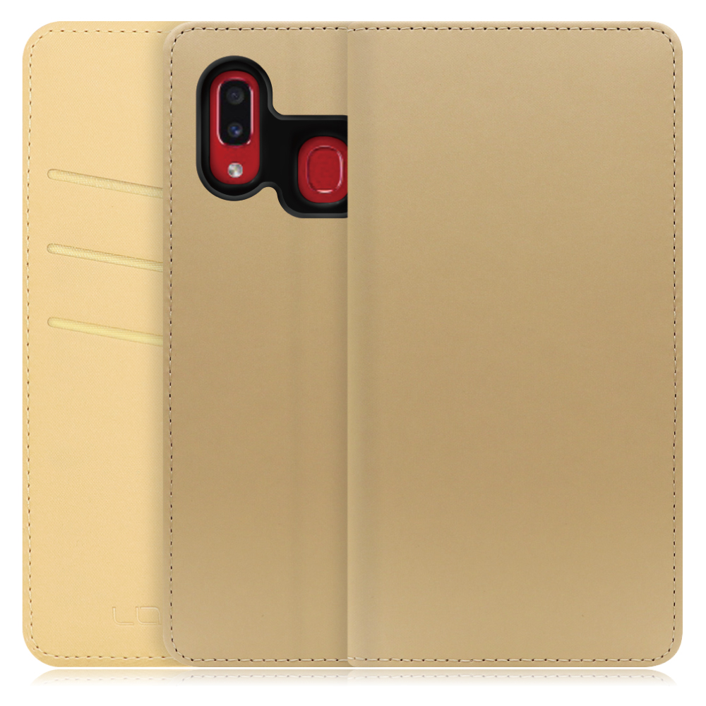 LOOF SKIN Series Galaxy A30 / SCV43 ギャラクシー 用  [ゴールド] ケース カバー 手帳型ケース スマホケース ブック型 手帳型カバー カードポケット カード収納