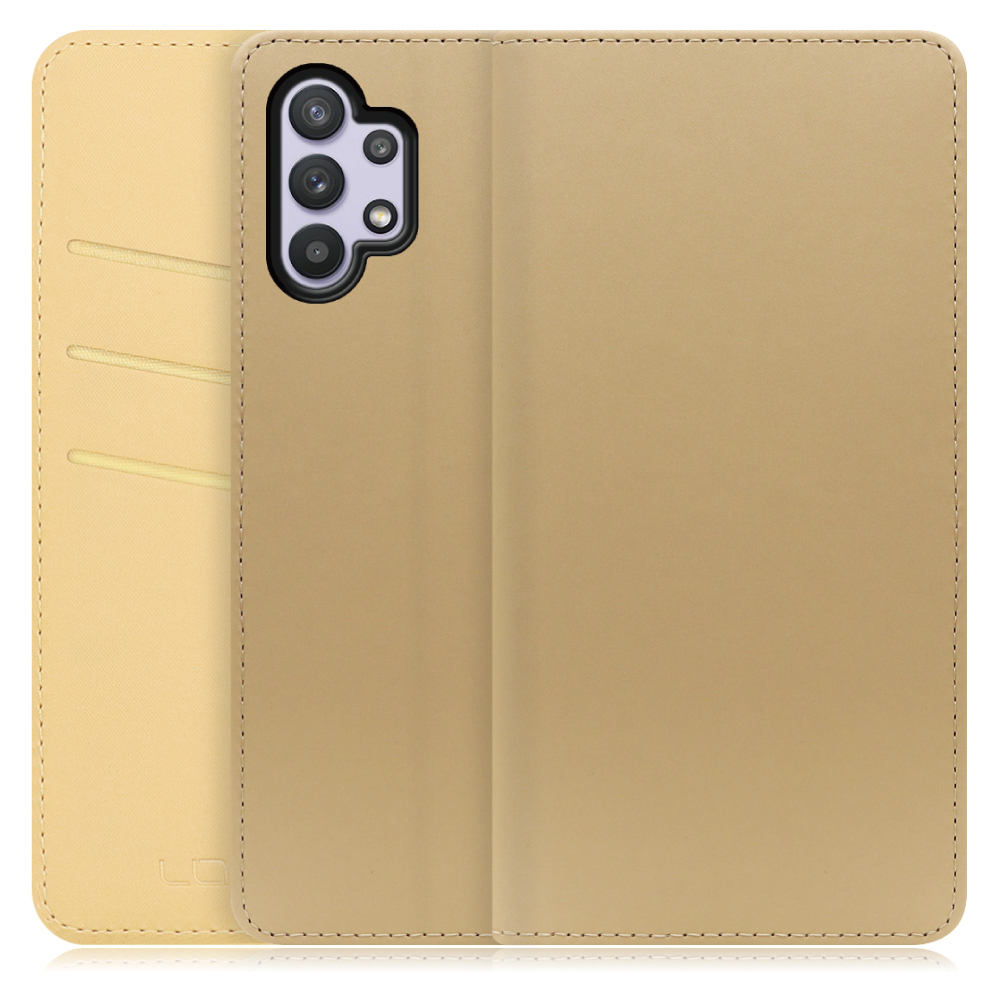 LooCo Official Shop LOOF SKIN Series Galaxy A32 5G SCG08 ギャラクシー 用  [ゴールド] ケース カバー 手帳型ケース スマホケース ブック型 手帳型カバー カードポケット カード収納