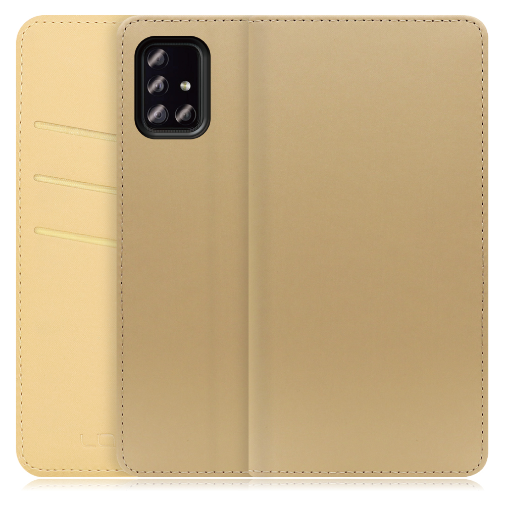 LOOF SKIN Series Galaxy A51 5G / SC-54A / SCG07 ギャラクシー 用  [ゴールド] ケース カバー 手帳型ケース スマホケース ブック型 手帳型カバー カードポケット カード収納