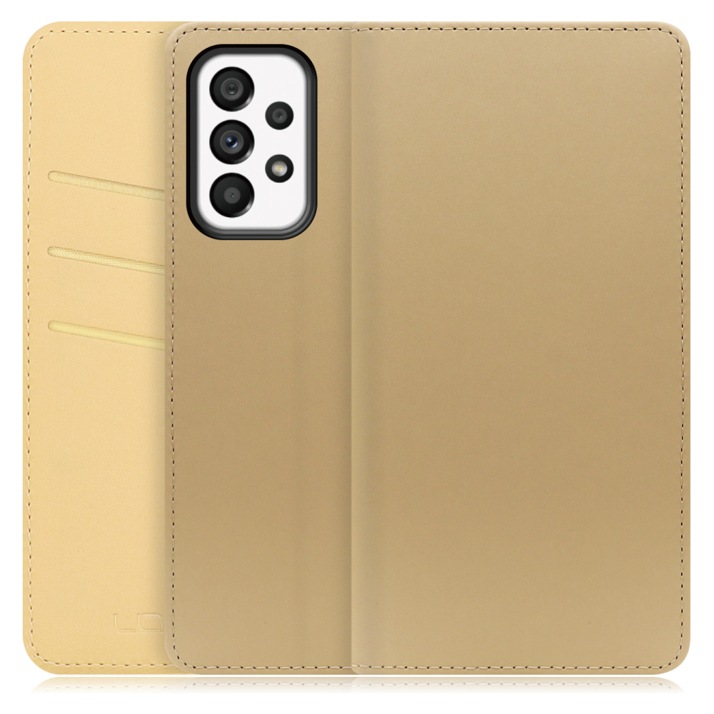 LOOF SKIN Series Galaxy A53 5G / SC-53C / SCG15 ギャラクシー 用  [ゴールド] ケース カバー 手帳型ケース スマホケース ブック型 手帳型カバー カードポケット カード収納