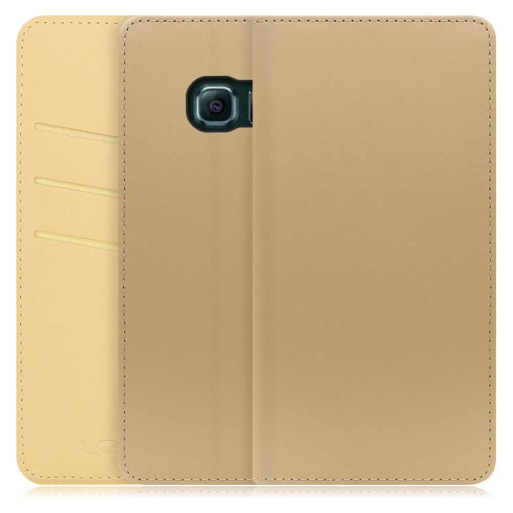 LOOF SKIN Series Galaxy S6 edge / SC-04G / SCV31 ギャラクシー 用  [ゴールド] ケース カバー 手帳型ケース スマホケース ブック型 手帳型カバー カードポケット カード収納