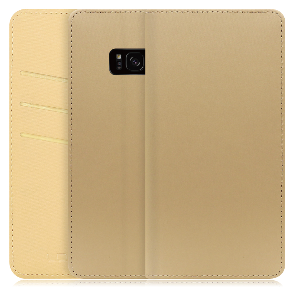 LOOF SKIN Series Galaxy S8+ / SC-03J / SCV35 ギャラクシー 用  [ゴールド] ケース カバー 手帳型ケース スマホケース ブック型 手帳型カバー カードポケット カード収納