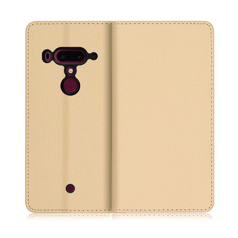 LOOF SKIN HTC U12+  [ゴールド] ケース カバー 手帳型ケース スマホケース ブック型 手帳型カバー カードポケット カード収納
