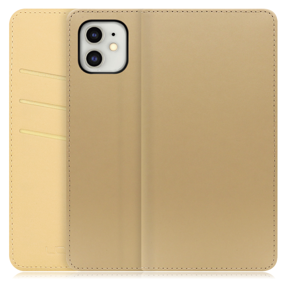 LOOF SKIN Series iPhone 11 アイフォン 11 用  [ゴールド] ケース カバー 手帳型ケース スマホケース ブック型 手帳型カバー カードポケット カード収納