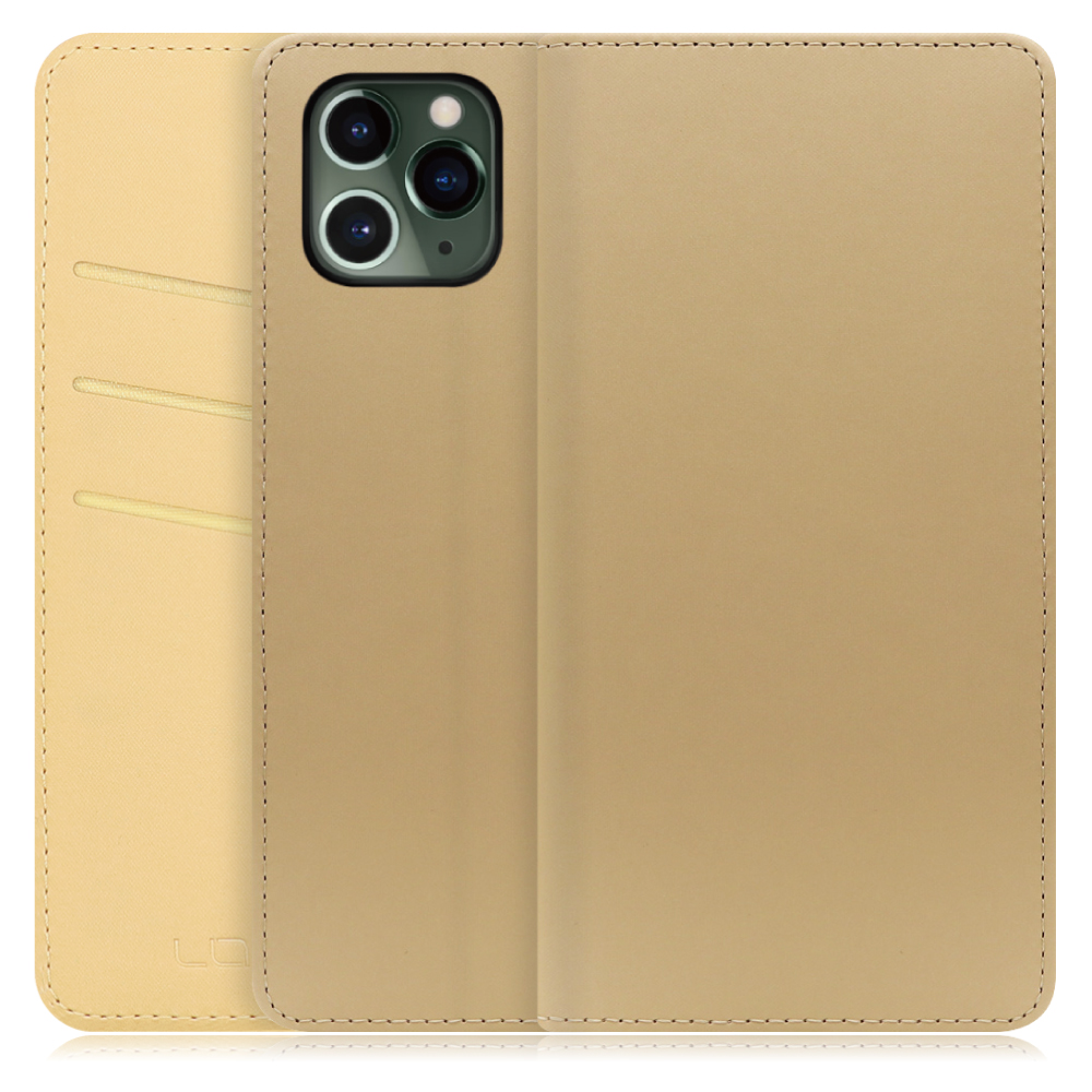 LOOF SKIN Series iPhone 11 Pro アイフォン 11 プロ 用  [ゴールド] ケース カバー 手帳型ケース スマホケース ブック型 手帳型カバー カードポケット カード収納