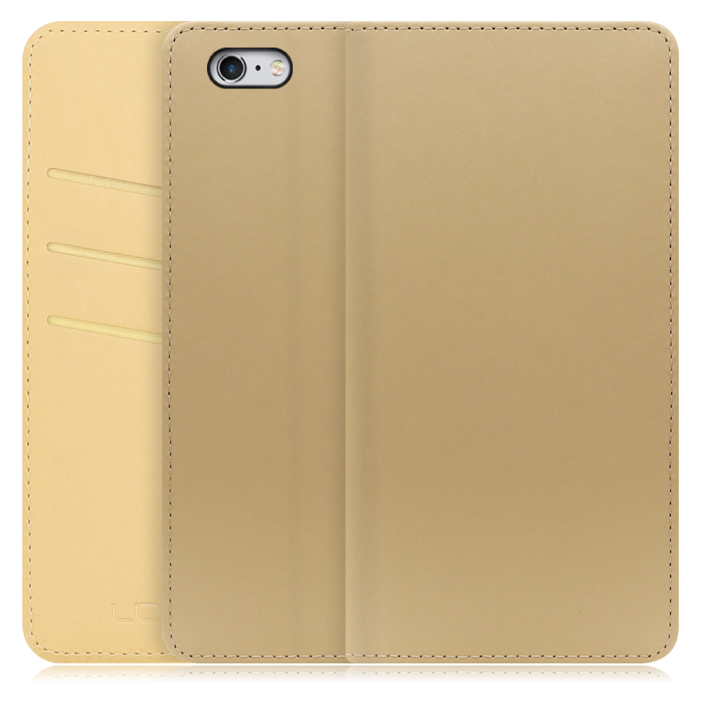 LOOF SKIN Series iPhone 6 Plus / 6s Plus アイフォン 6 6s プラス 用  [ゴールド] ケース カバー 手帳型ケース スマホケース ブック型 手帳型カバー カードポケット カード収納