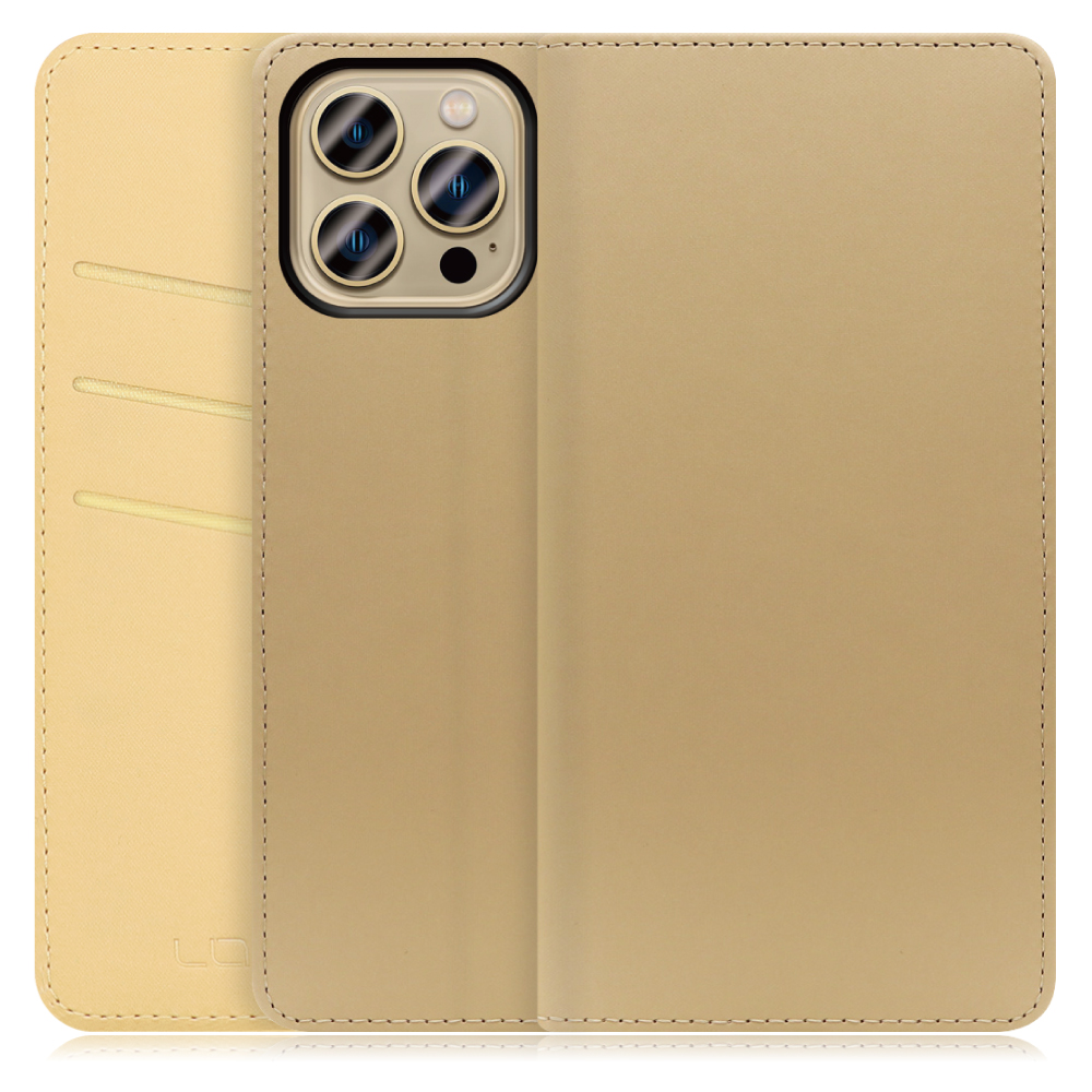 LOOF SKIN Series iPhone 13 Pro Max アイフォン 13 プロ マックス 用  [ゴールド] ケース カバー 手帳型ケース スマホケース ブック型 手帳型カバー カードポケット カード収納