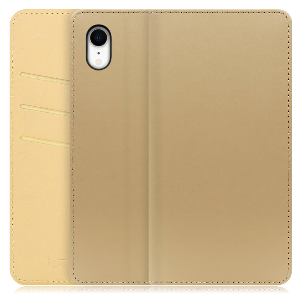 LOOF SKIN Series iPhone XR アイフォン 用  [ゴールド] ケース カバー 手帳型ケース スマホケース ブック型 手帳型カバー カードポケット カード収納