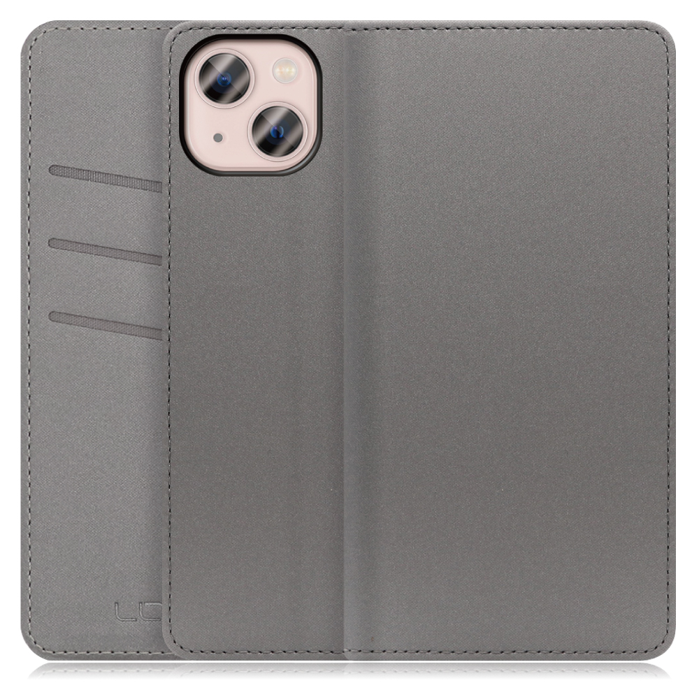 LOOF SKIN Series iPhone 13 アイフォン 13 用  [グレー] ケース カバー 手帳型ケース スマホケース ブック型 手帳型カバー カードポケット カード収納