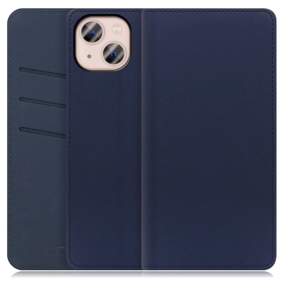 LOOF SKIN Series iPhone 13 アイフォン 13 用 [ネイビー] ケース カバー 手帳型ケース スマホケース ブック型 手帳型カバー カードポケット カード収納