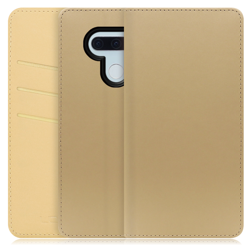 LOOF SKIN Series LG style3 / L-41A 用  [ゴールド] ケース カバー 手帳型ケース スマホケース ブック型 手帳型カバー カードポケット カード収納