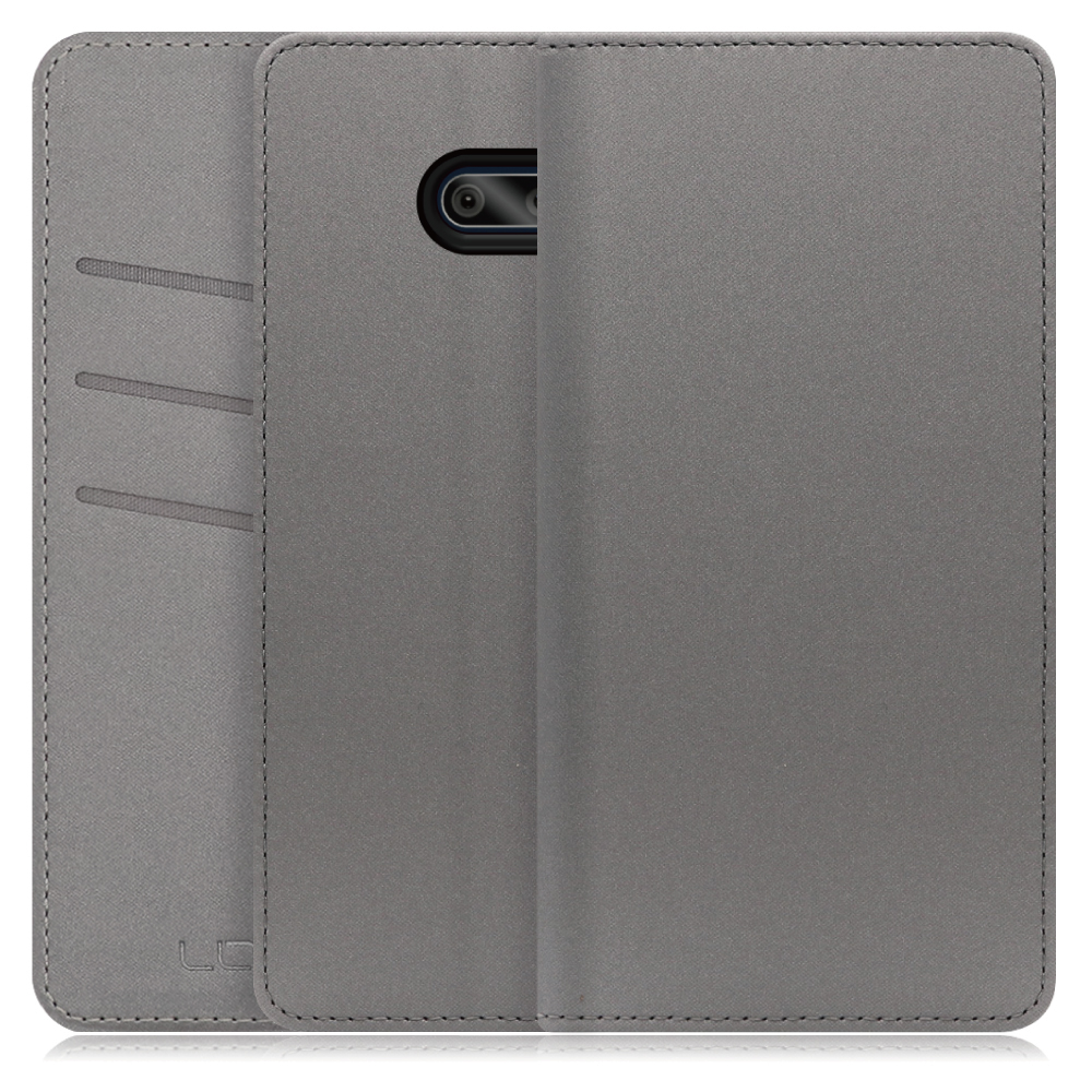 LOOF SKIN Series LG G8X ThinQ 用  [グレー] ケース カバー 手帳型ケース スマホケース ブック型 手帳型カバー カードポケット カード収納
