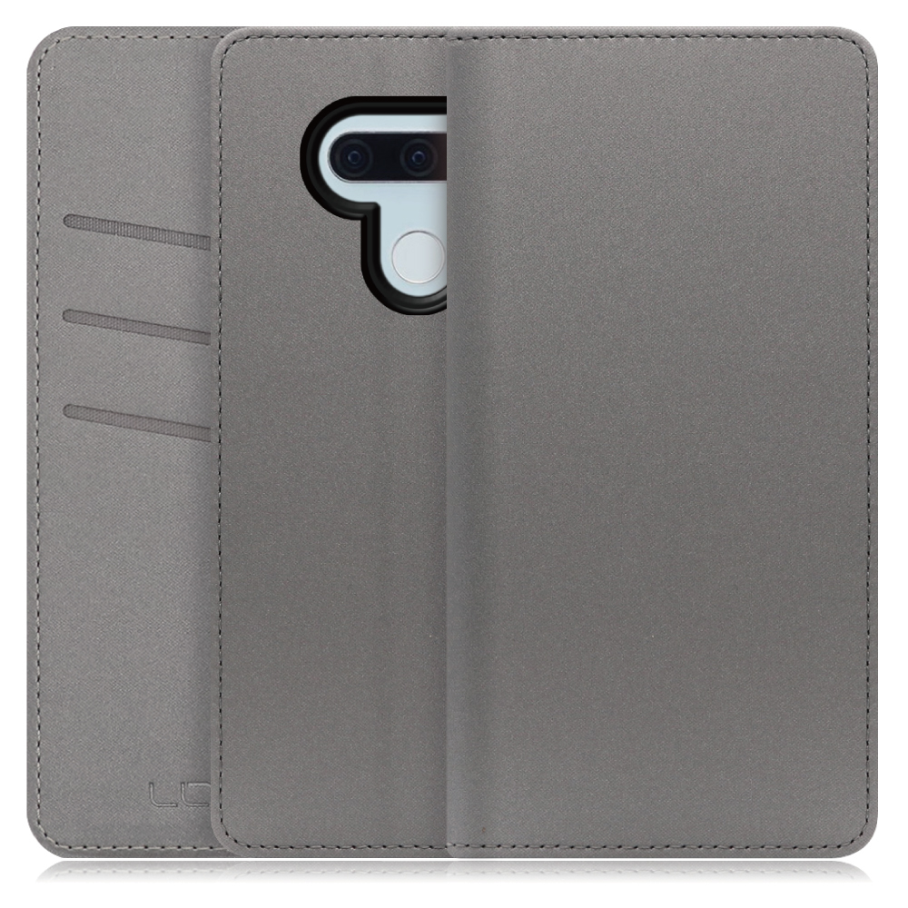 LOOF SKIN Series LG style3 / L-41A 用  [グレー] ケース カバー 手帳型ケース スマホケース ブック型 手帳型カバー カードポケット カード収納