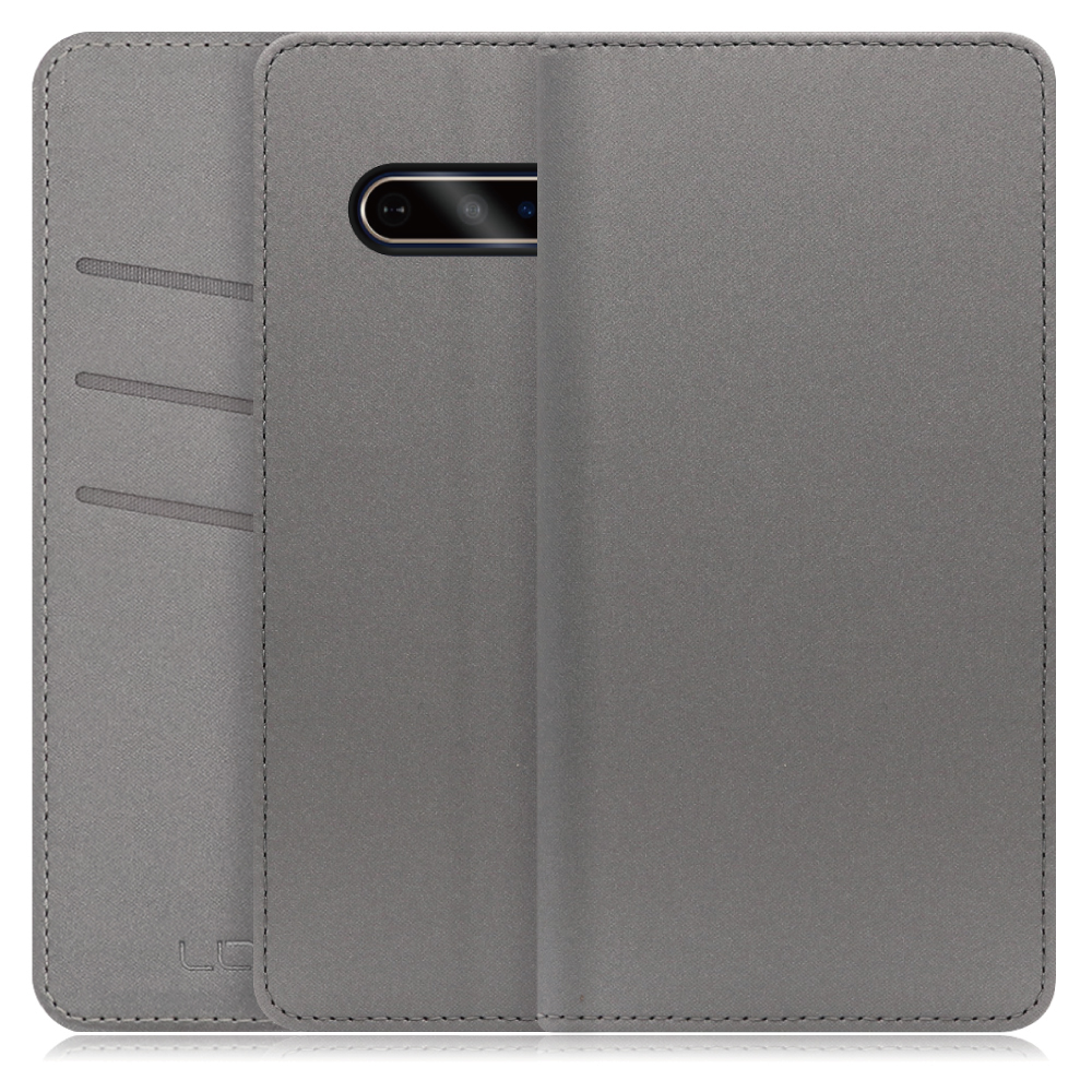 LOOF SKIN Series LG V60 ThinQ 5G 用  [グレー] ケース カバー 手帳型ケース スマホケース ブック型 手帳型カバー カードポケット カード収納