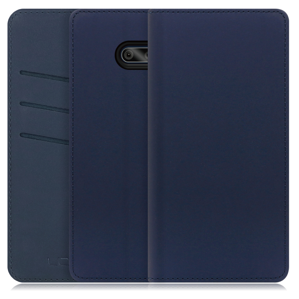 LOOF SKIN Series LG G8X ThinQ 用 [ネイビー] ケース カバー 手帳型ケース スマホケース ブック型 手帳型カバー カードポケット カード収納