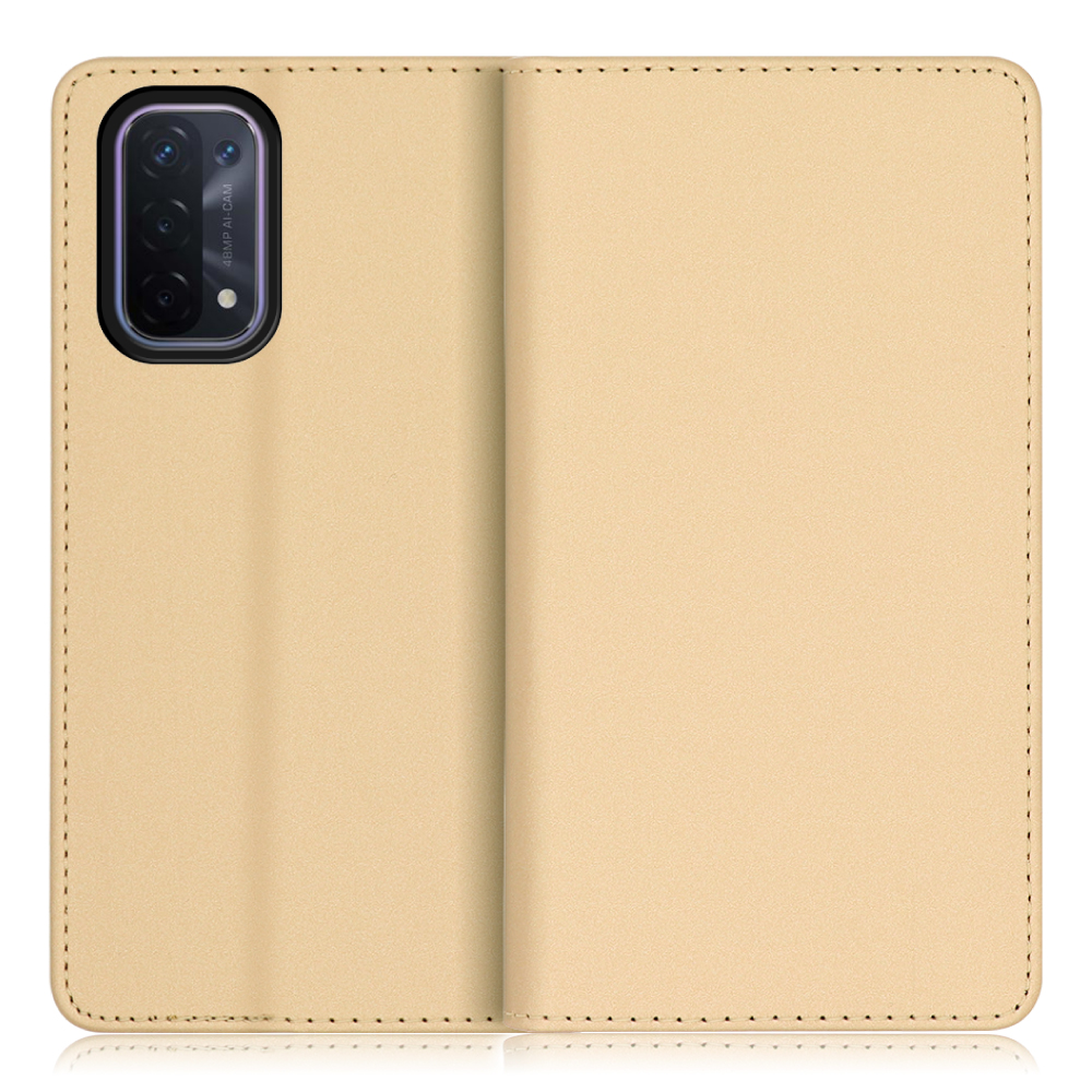 Looco Official Shop Loof Skin Oppo A54 5g ゴールド ケース カバー 手帳型ケース スマホケース ブック型 手帳型カバー カードポケット カード収納