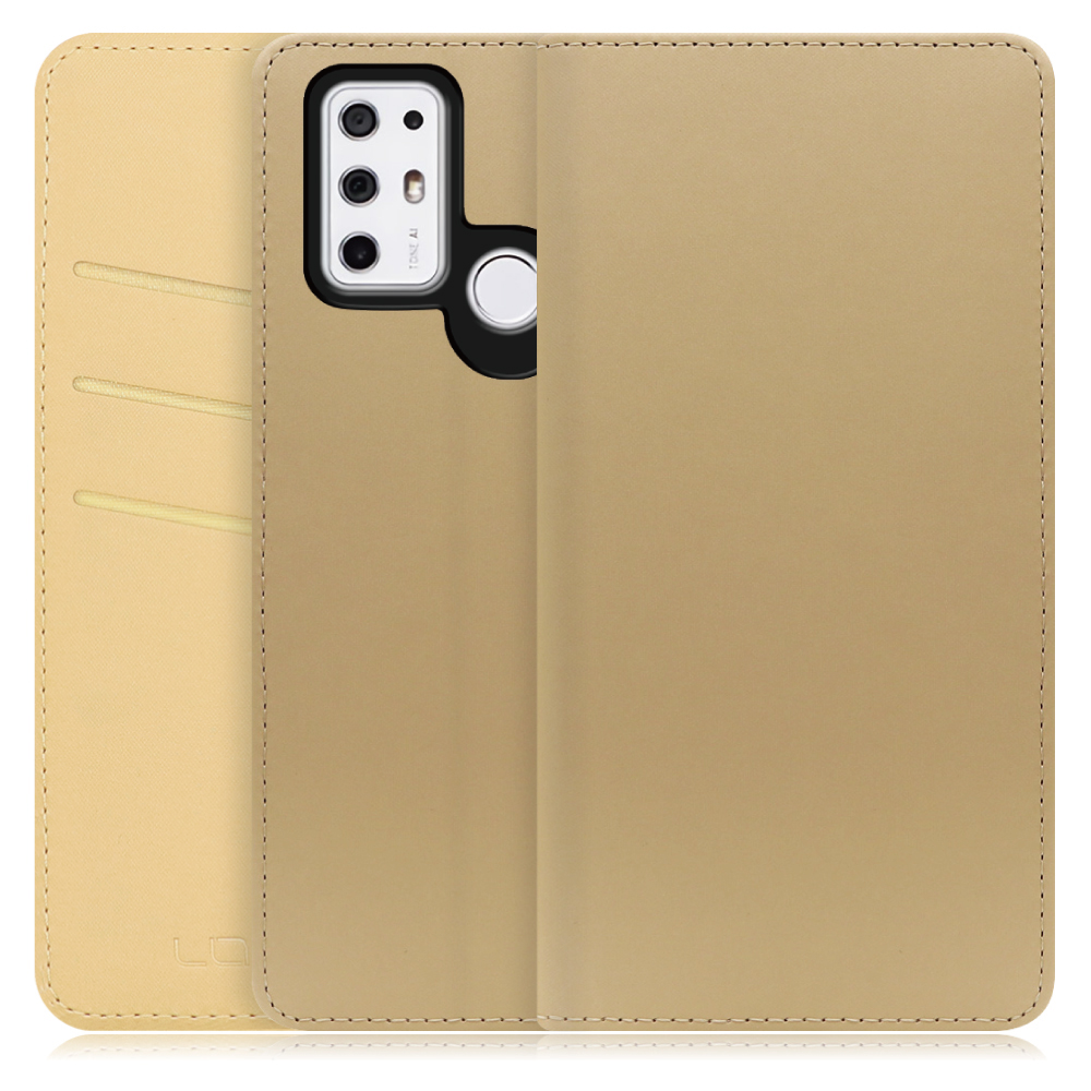 LOOF SKIN Series TONE e21 用  [ゴールド] ケース カバー 手帳型ケース スマホケース ブック型 手帳型カバー カードポケット カード収納