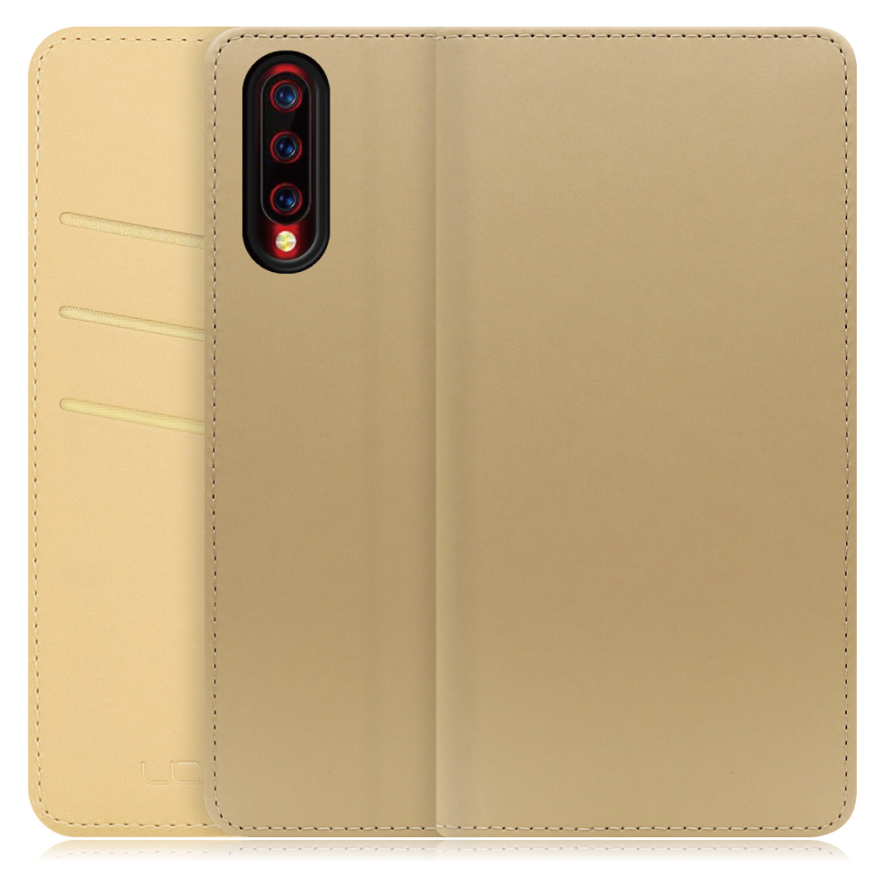LooCo Official Shop LOOF SKIN Series UMIDIGI X 用 [ゴールド] ケース カバー 手帳型ケース  スマホケース ブック型 手帳型カバー カードポケット カード収納