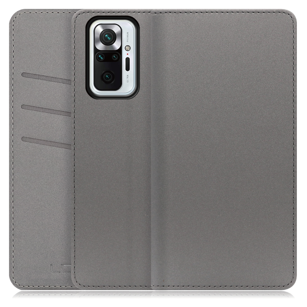 LOOF SKIN Series Xiaomi Redmi Note 10 Pro 用  [グレー] ケース カバー 手帳型ケース スマホケース ブック型 手帳型カバー カードポケット カード収納
