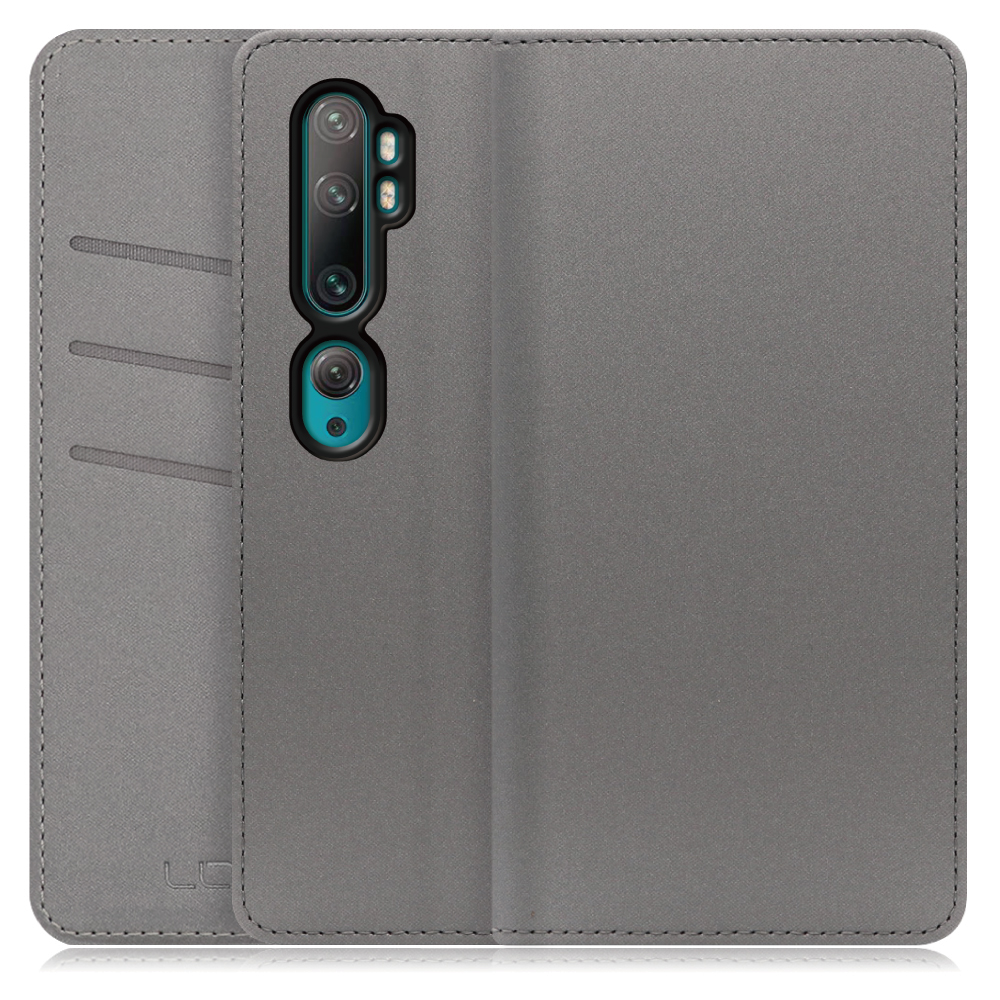 LOOF SKIN Series Xiaomi Mi Note 10 / Mi Note 10 Pro / M1910F4G / M1910F4S 用  [グレー] ケース カバー 手帳型ケース スマホケース ブック型 手帳型カバー カードポケット カード収納