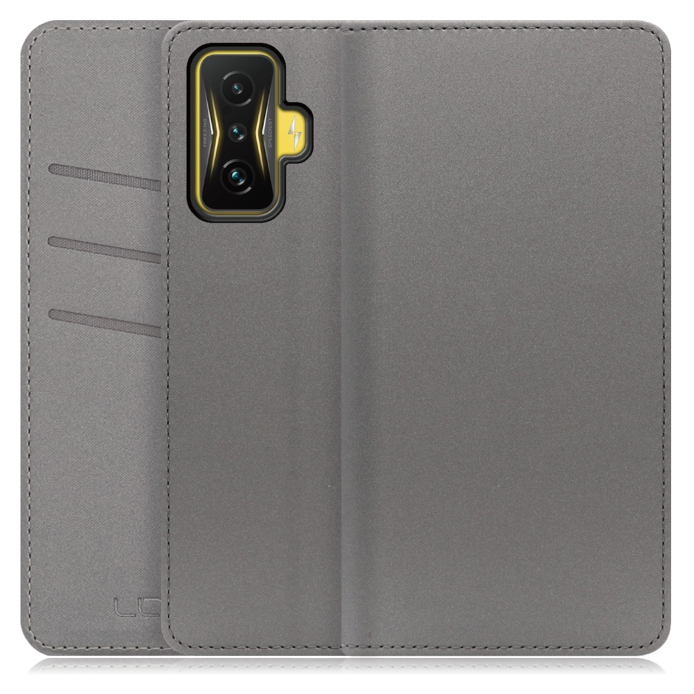 LOOF SKIN Series Xiaomi POCO F4 GT 用  [グレー] ケース カバー 手帳型ケース スマホケース ブック型 手帳型カバー カードポケット カード収納