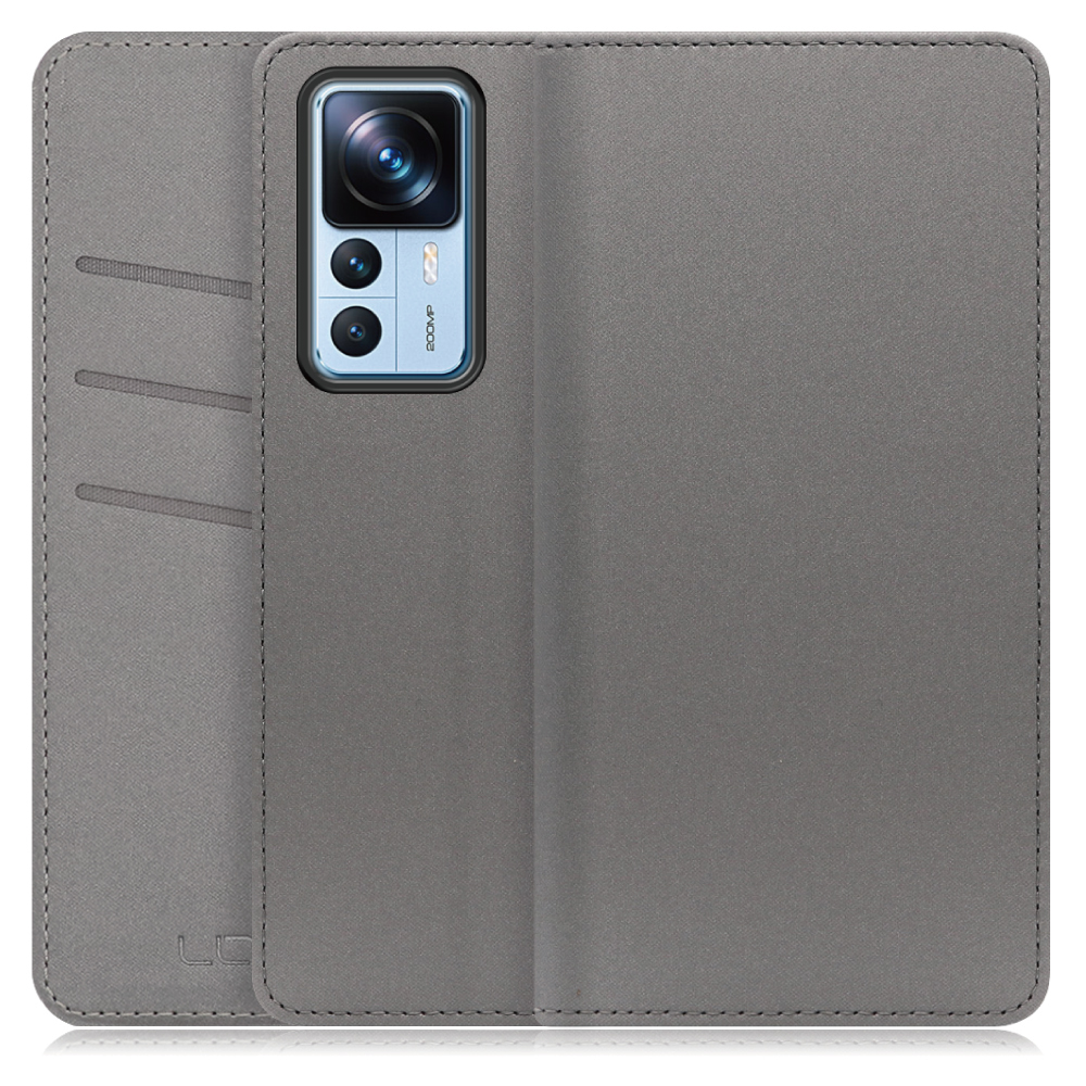 LOOF SKIN Series Xiaomi 12T Pro シャオミー 用  [グレー] ケース カバー 手帳型ケース スマホケース ブック型 手帳型カバー カードポケット カード収納