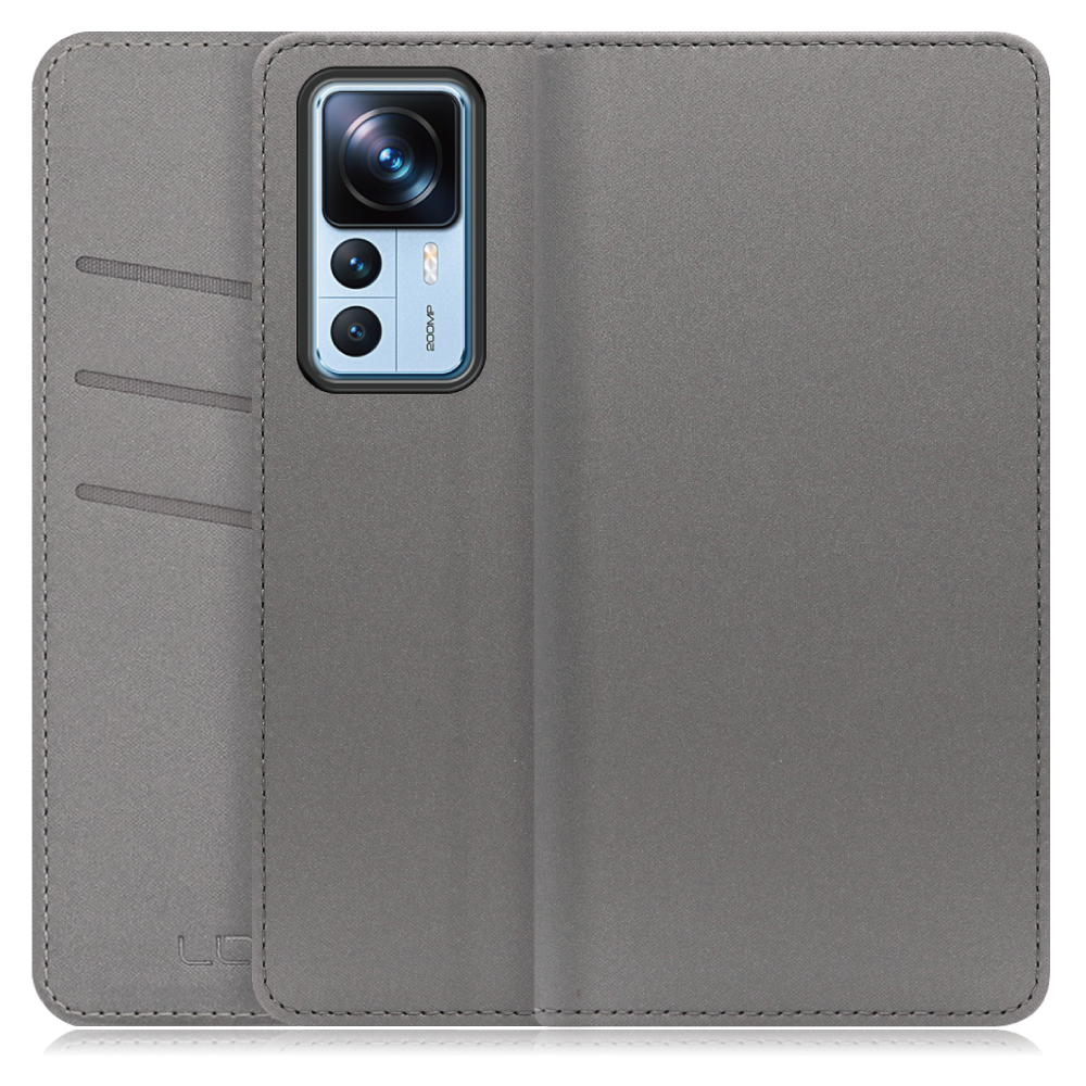 LOOF SKIN Series Xiaomi 12T Pro シャオミー 用  [グレー] ケース カバー 手帳型ケース スマホケース ブック型 手帳型カバー カードポケット カード収納