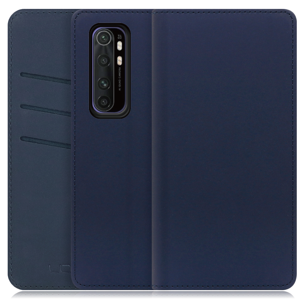 LOOF SKIN Series Xiaomi Mi Note 10 Lite  用 [ネイビー] ケース カバー 手帳型ケース スマホケース ブック型 手帳型カバー カードポケット カード収納