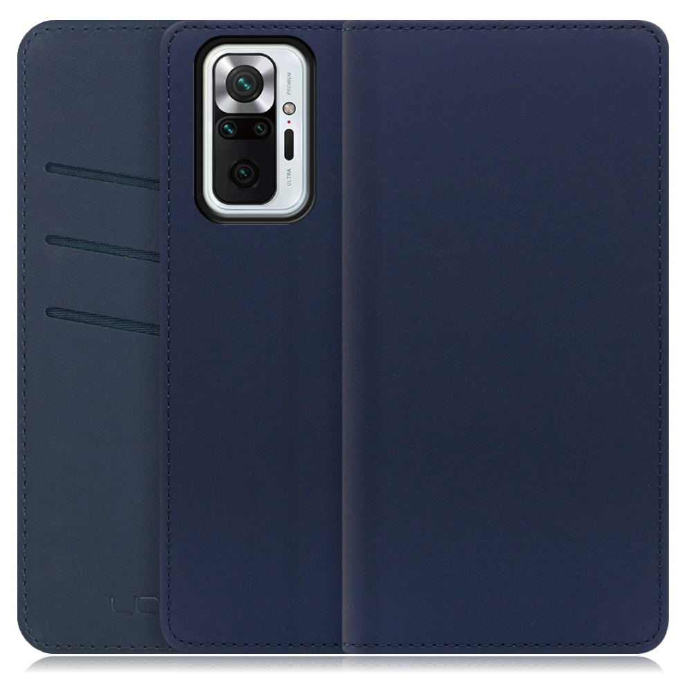 LOOF SKIN Series Xiaomi Redmi Note 10 Pro 用 [ネイビー] ケース カバー 手帳型ケース スマホケース ブック型 手帳型カバー カードポケット カード収納