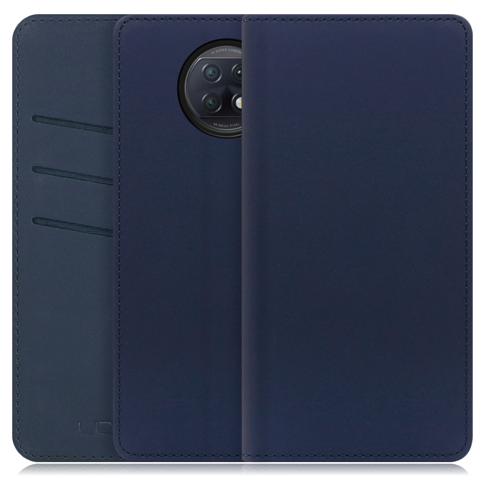 LOOF SKIN Series Xiaomi Redmi Note 9T 用 [ネイビー] ケース カバー 手帳型ケース スマホケース ブック型 手帳型カバー カードポケット カード収納