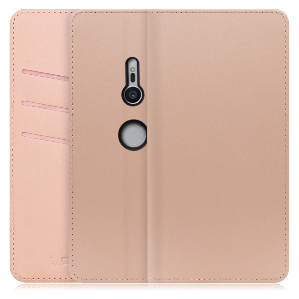 LooCo Official Shop LOOF SKIN Series Xperia XZ2 SO-03K SOV37 用 [シャンパンローズ]  ケース カバー 手帳型ケース スマホケース ブック型 手帳型カバー カードポケット カード収納
