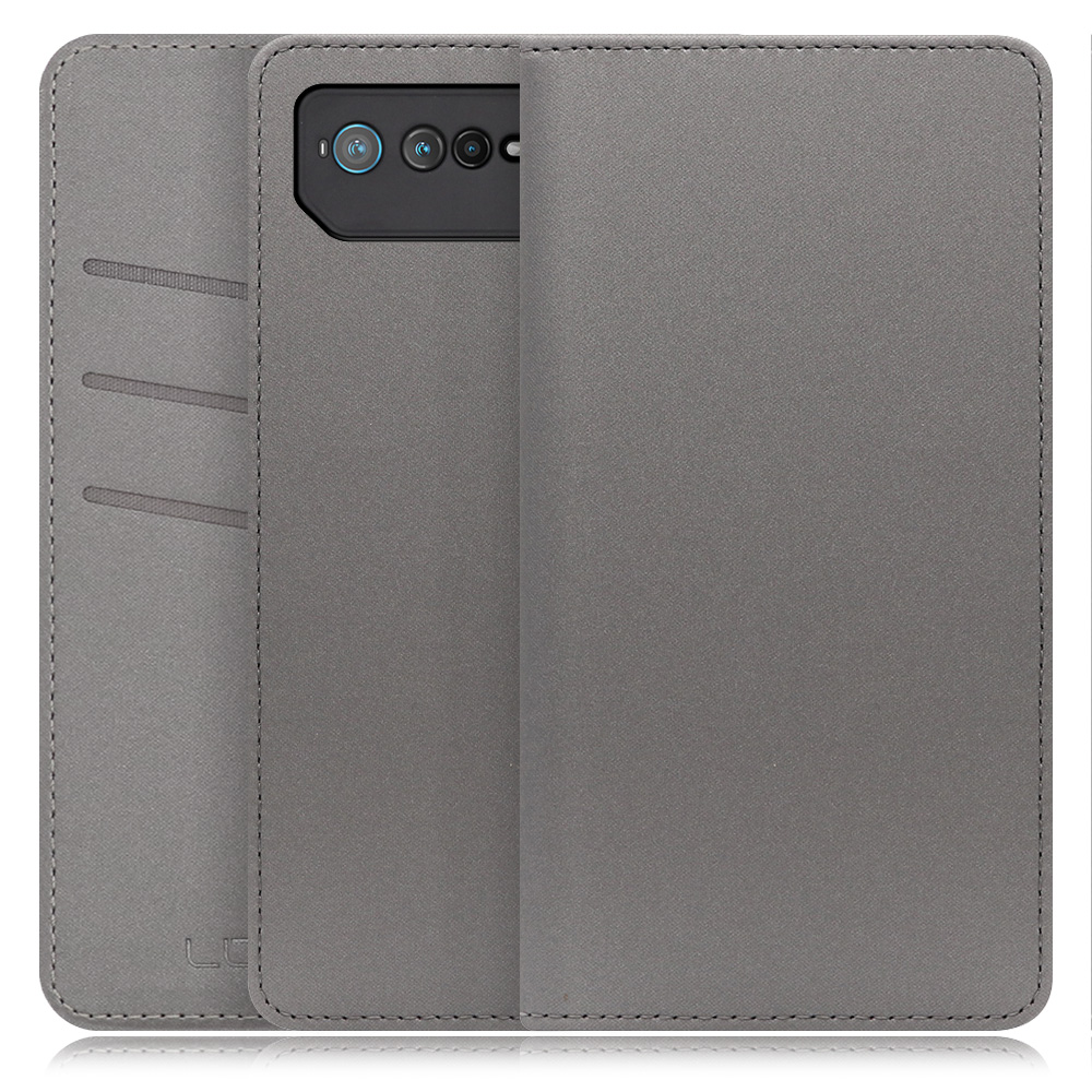 LOOF SKIN Series ASUS ROG Phone 6 / 6 Pro 用  [グレー] ケース カバー 手帳型ケース スマホケース ブック型 手帳型カバー カードポケット カード収納